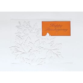 Embossed Fall Leaves Greeting Card