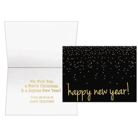 Confetti Happy New Year Greeting Card