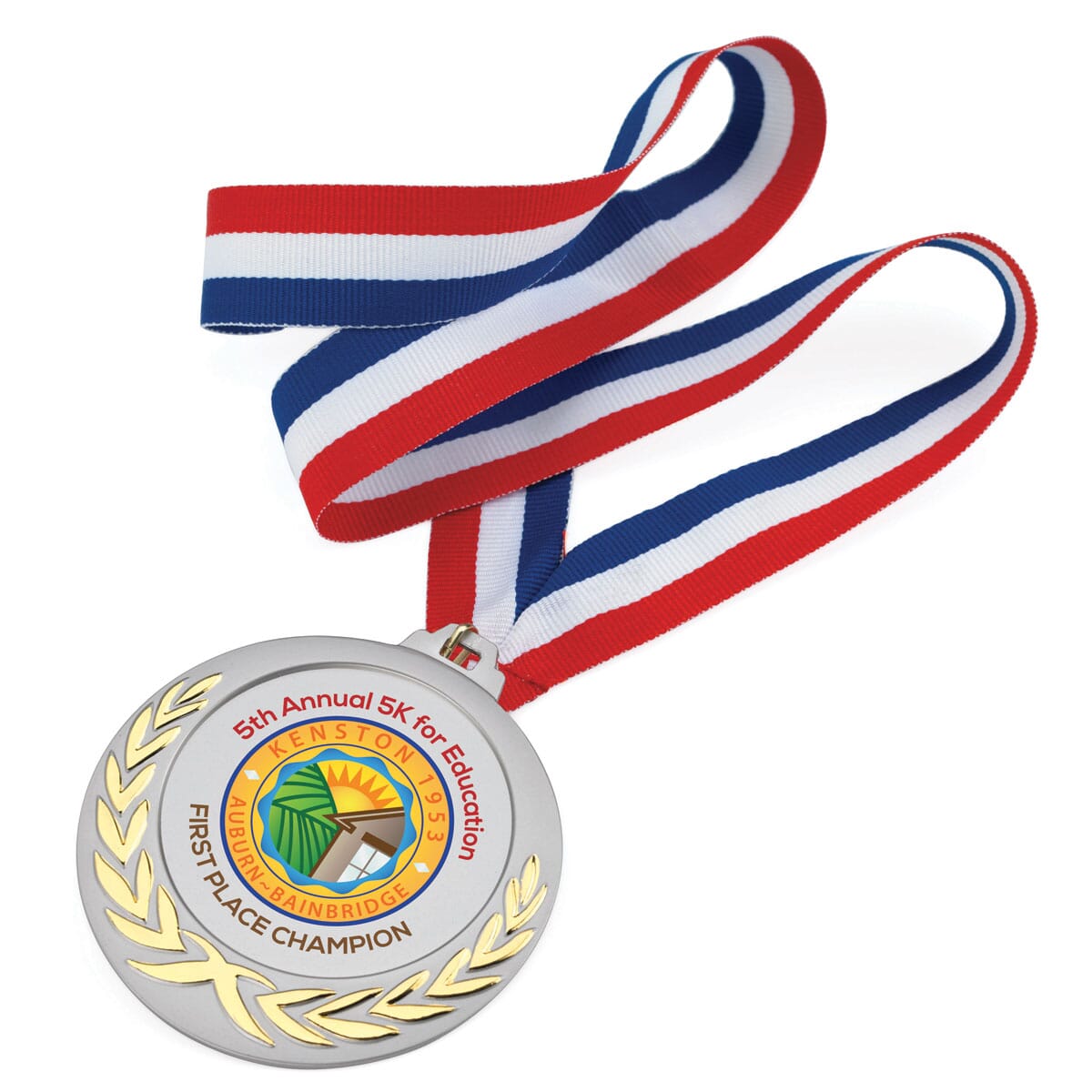 custom medal with wreath of excellence
