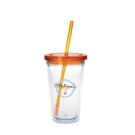 18 oz Small Colored Lid Tumbler