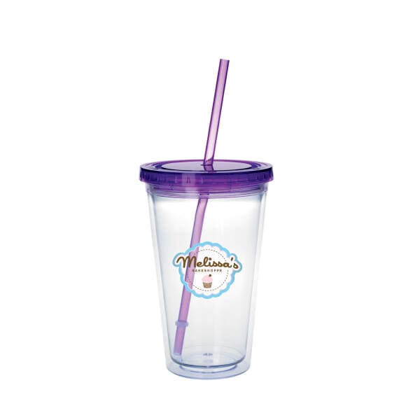 18 oz Small Colored Lid Tumbler