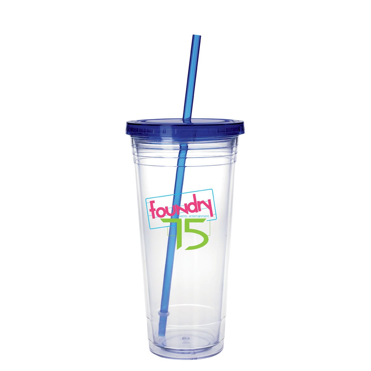 24 oz Large Colored Lid Tumbler