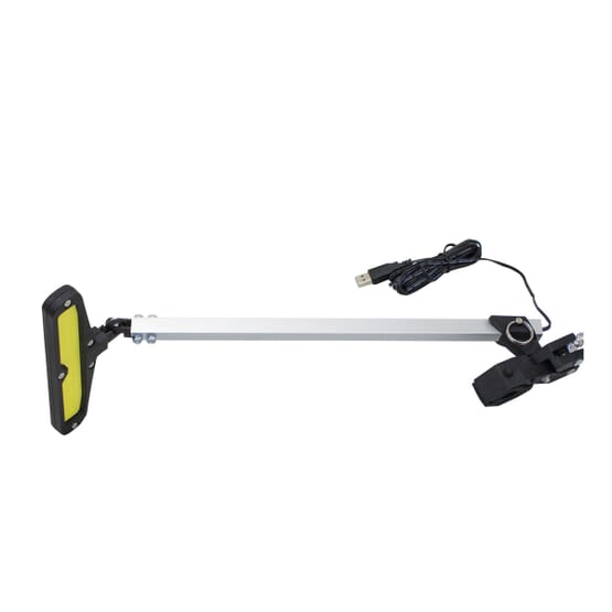 Black and white LED display light with long arm