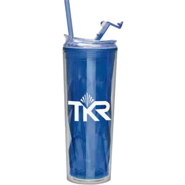 22 oz Diamond Cut Straw Tumbler