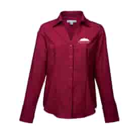 Open Neck Woven Dress Shirt - Ladies'