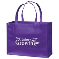purple resuable shopping tote
