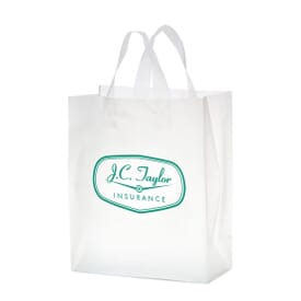 8&quot; x 11&quot; x 4&quot; Frosted Shopper Bag