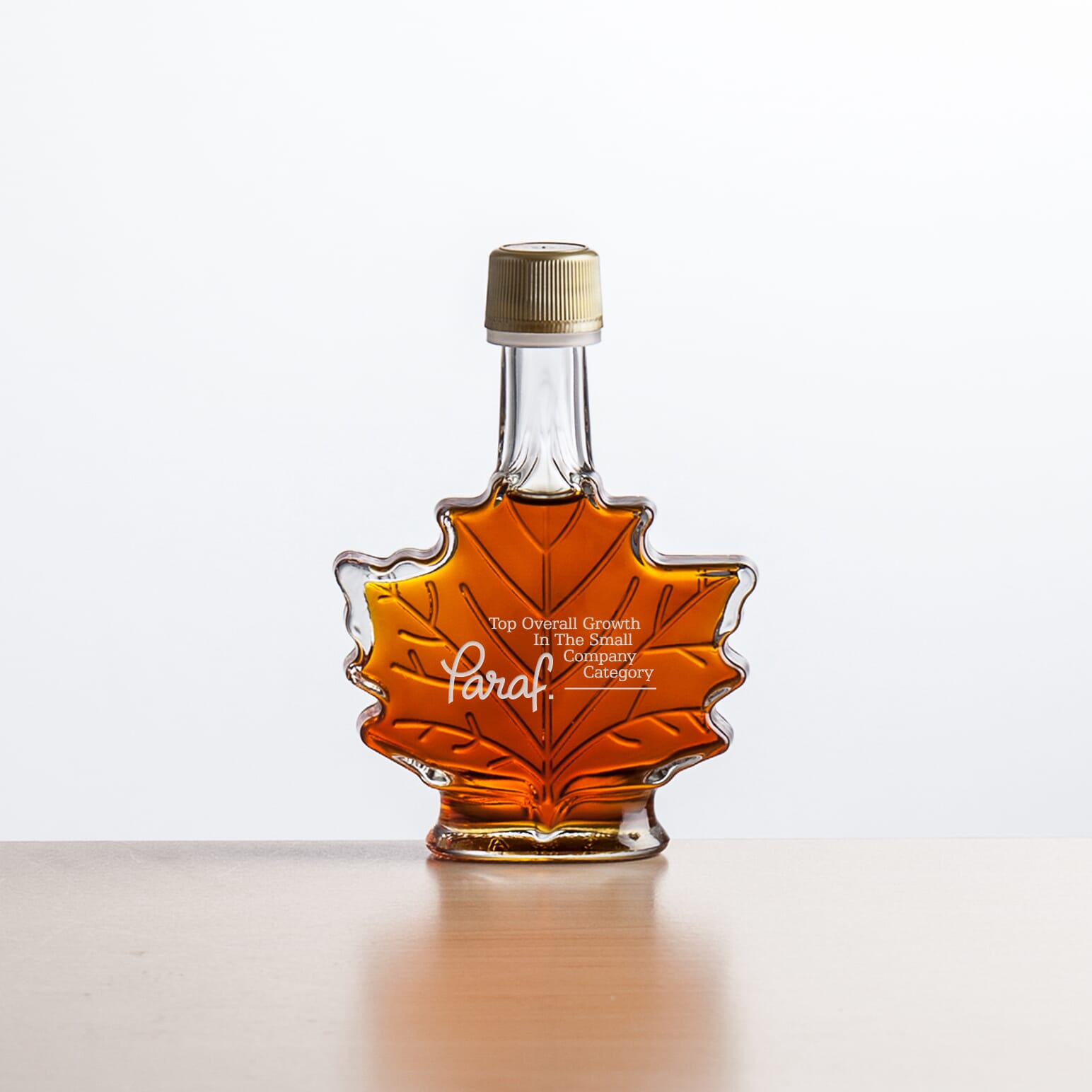 Maple Syrup Glass Leaf Bottle