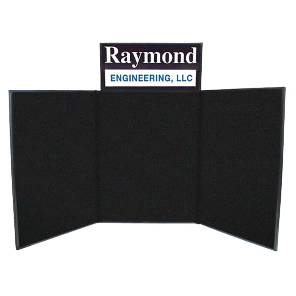 4' Tabletop Trifold Display Board With Header