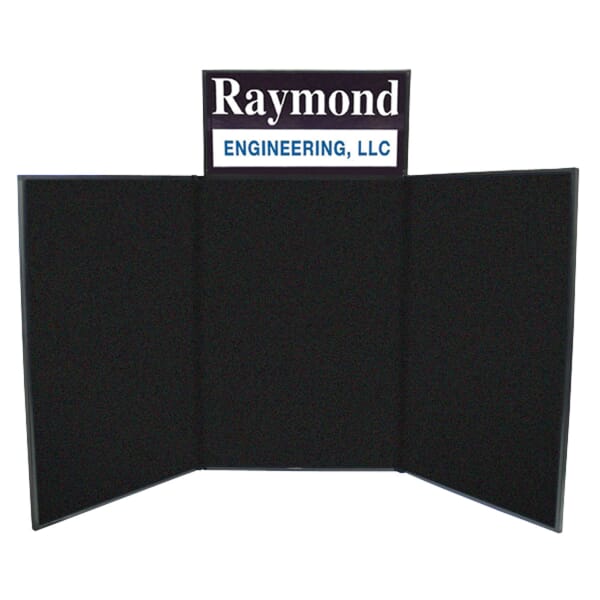 6' Tabletop Trifold Display Board With Header