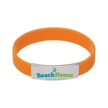 Metal Trim Silicone Bracelet