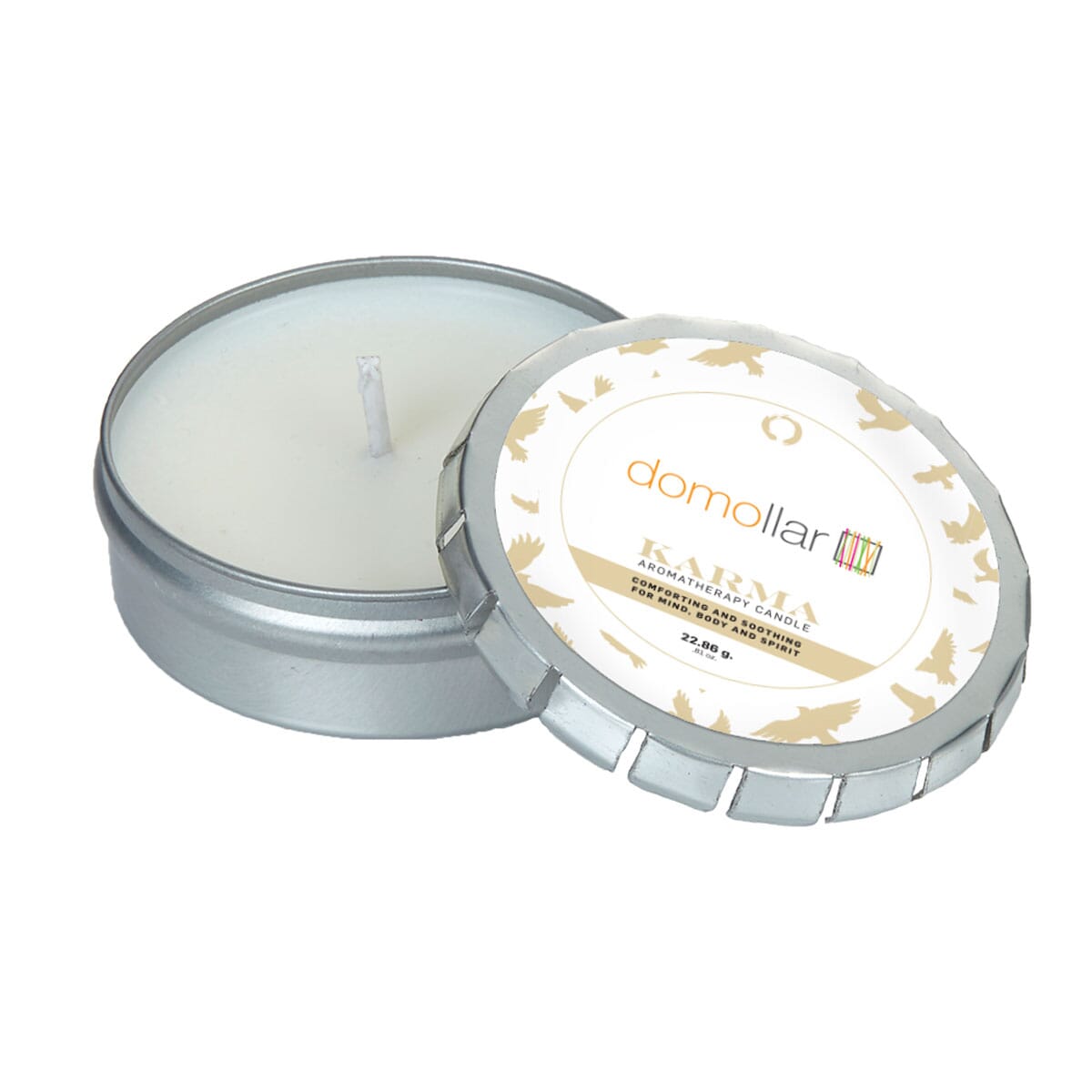 Large Push Tin Candle