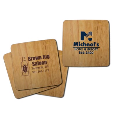 Round recycled coasters