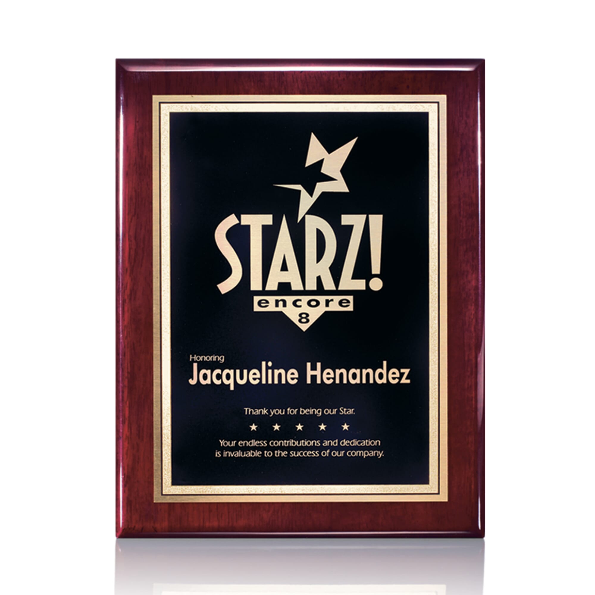 44. Red Wooden Plaque