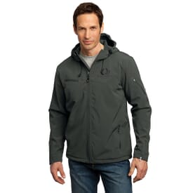 Port Authority® Textured Hooded Soft Shell Jacket- Men's