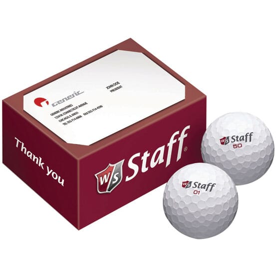 Wilson® Staff 2 Ball Business Card Box