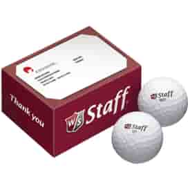 Wilson® Staff 2 Ball Business Card Box