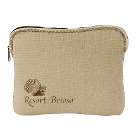 Burlap iPad Holder