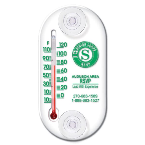 Clear Indoor/Outdoor Window Thermometer