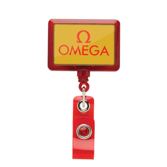 Dome Style Luminous Rectangular Badge Reel