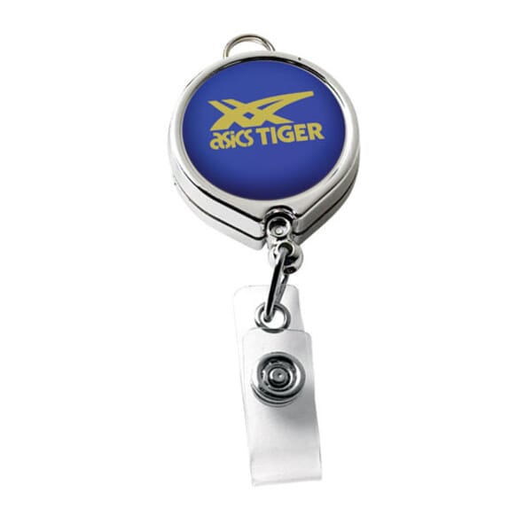 Dome Style Round Chrome Badge Reel