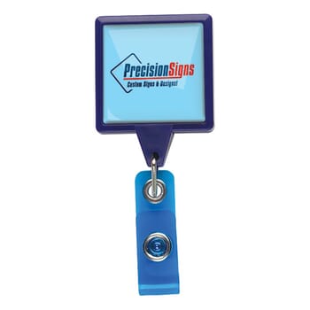 Dome Style Oversized Rectangle Badge Reel