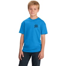 Bright blue youth t-shirt