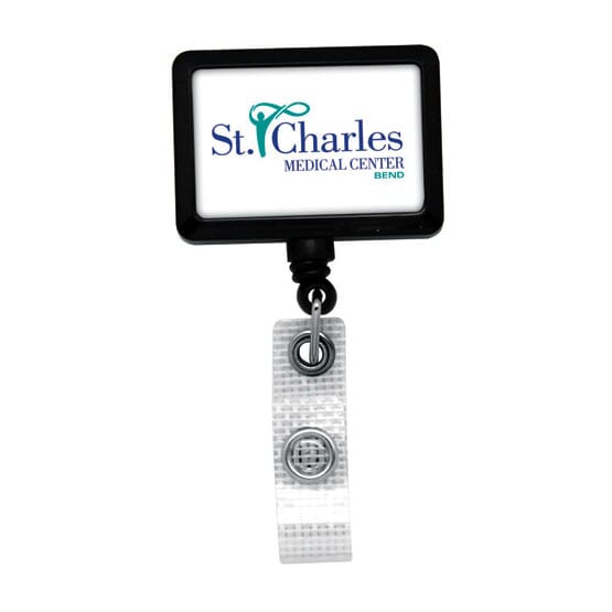 Anti-Microbial Jumbo Rectangle Badge Reel- Polydome