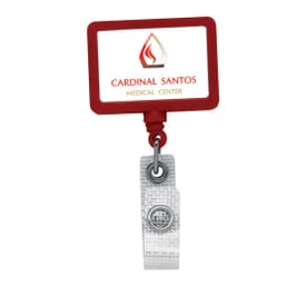 Anti-Microbial Jumbo Rectangle Badge Reel- Polydome