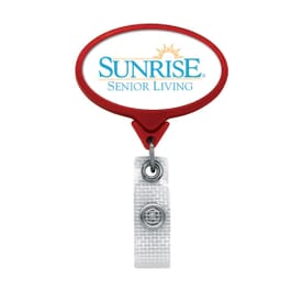 Anti-Microbial Jumbo Oval Badge Reel- Polydome