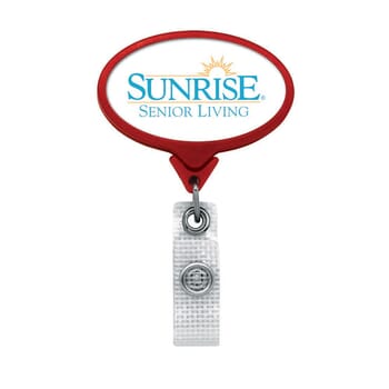 Anti-Microbial Jumbo Oval Badge Reel- Polydome