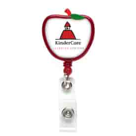 Dome Style Apple Shaped Badge Reel