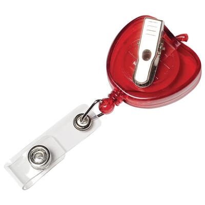 Dome Style Apple Shaped Badge Reel - Promotional