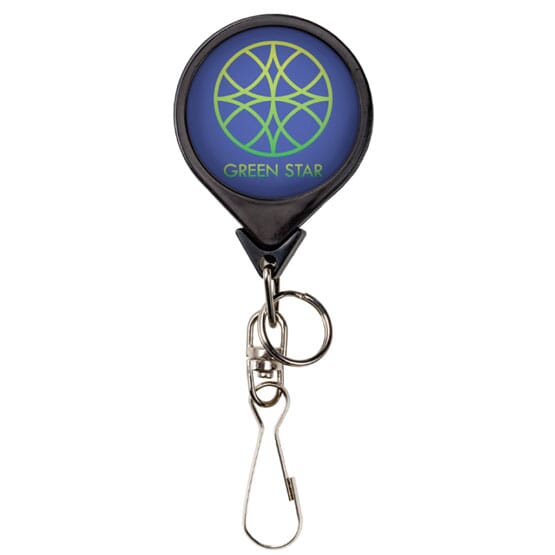 Dome Style Bamboo Rounds Badge Reel