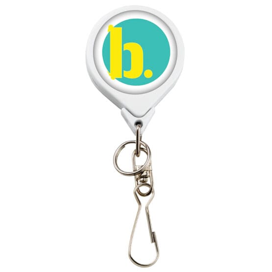 Dome Style Bamboo Rounds Badge Reel