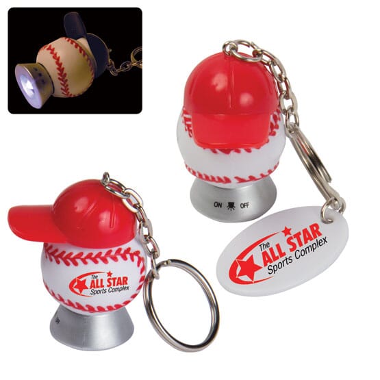 Baseball And Cap Keychain