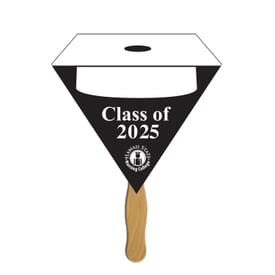 White Top Cap Shaped Graduation Fan