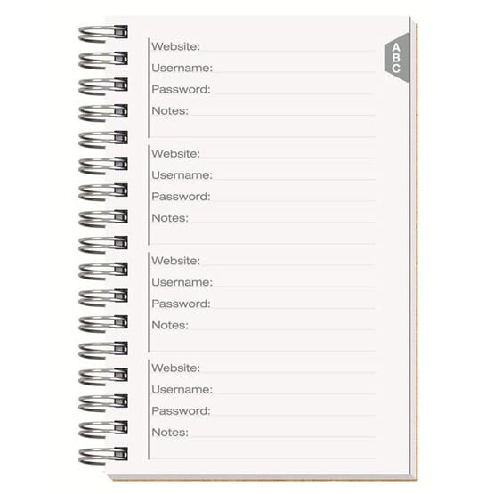 Password Journal Promotional Giveaway Crestline