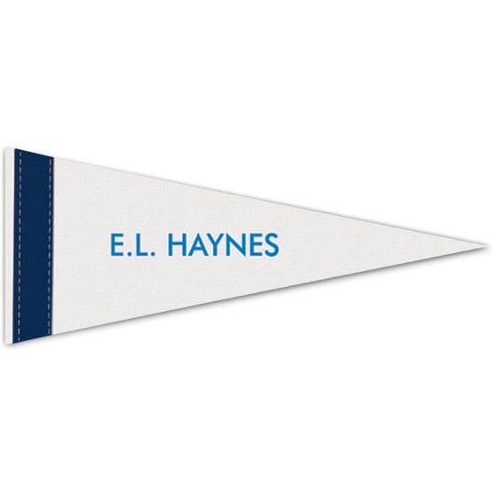 1" White Pennant 5" x 12" Sewn Strip