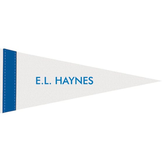 1" White Pennant 5" x 12" Sewn Strip