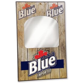 Wood Sign With Mirror