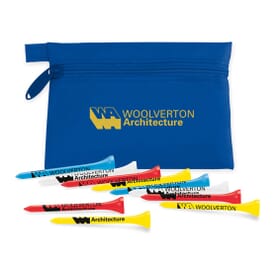 Golf Tee Pak With Imprinted Tees