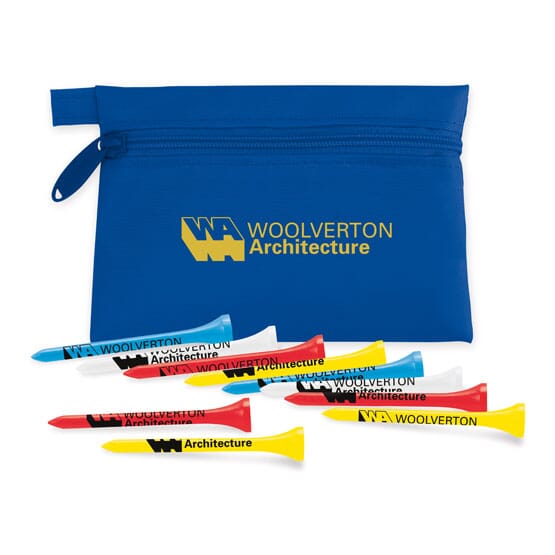 Golf Tee Pak With Imprinted Tees