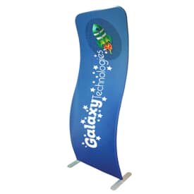 3' X 8' 2-Sided Curved Banner Stand Kit