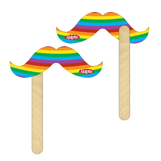 Paper Mustache On A Stick