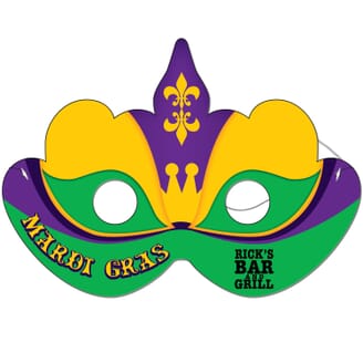custom mardi gras mask made of poster board