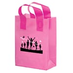 8" x 10" x 4" Small Pink Plastic Shopper