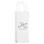 White Paper Wine Bottle Bag