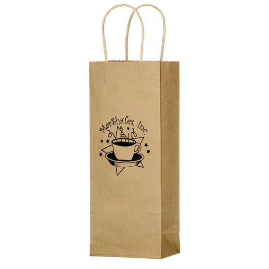 Natural Paper Wine Bottle Bag