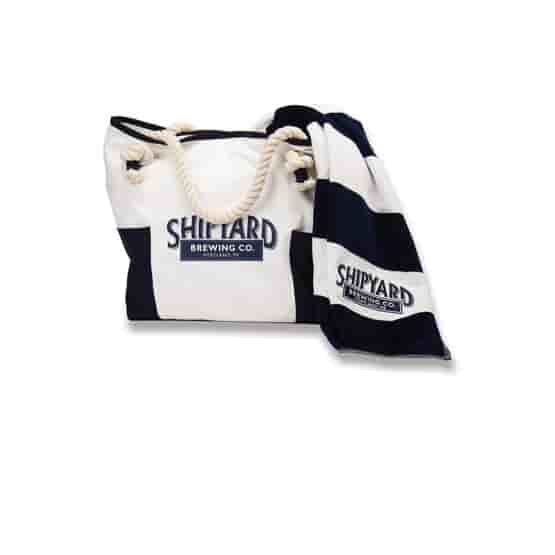 Portland Bag™ And Matching Striped Beach Towel